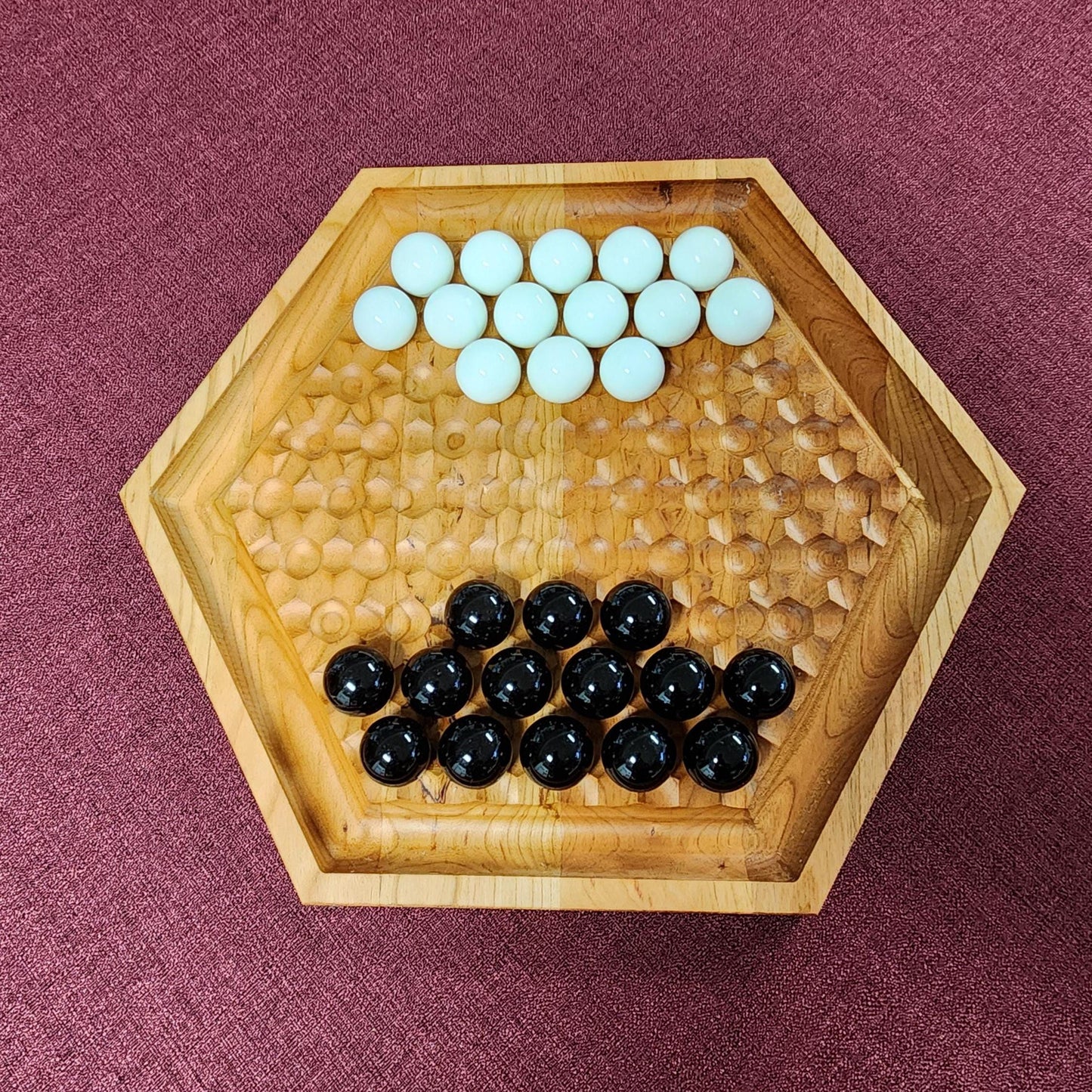 Wooden Marble Push Board Game (like Abalone)