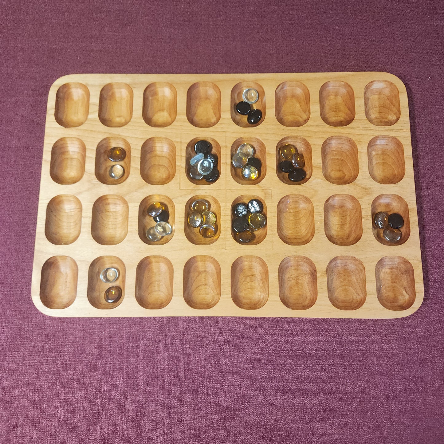 Wooden Bao / Omweso Board Game