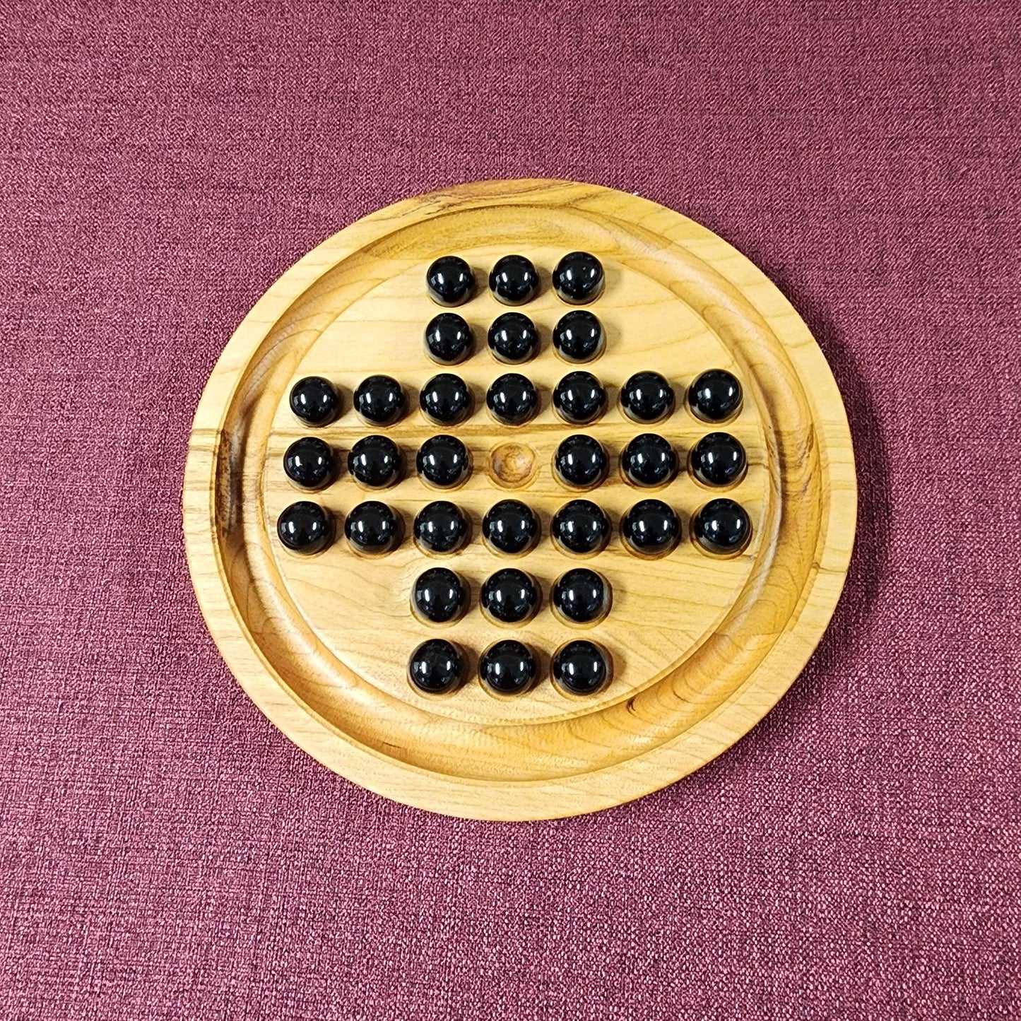 8" Wooden Solitaire Board Game