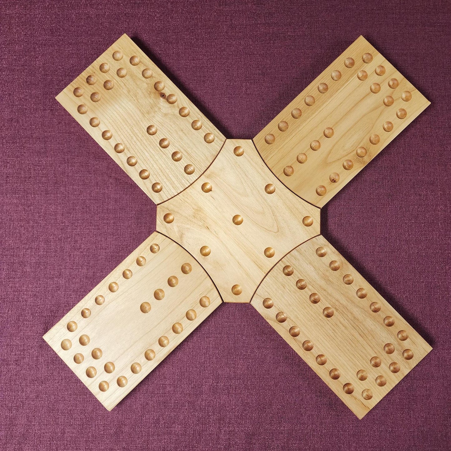 Wooden Carbles 4, 6, or 8 Player Board Game
