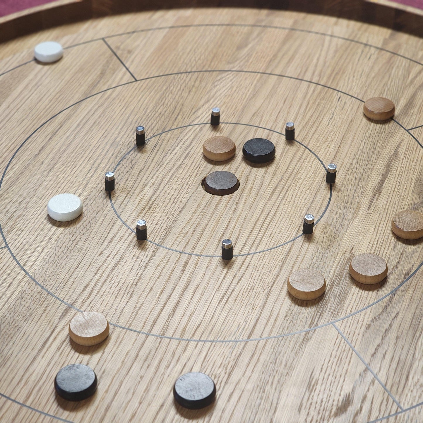 Solid Wood Crokinole Board Game