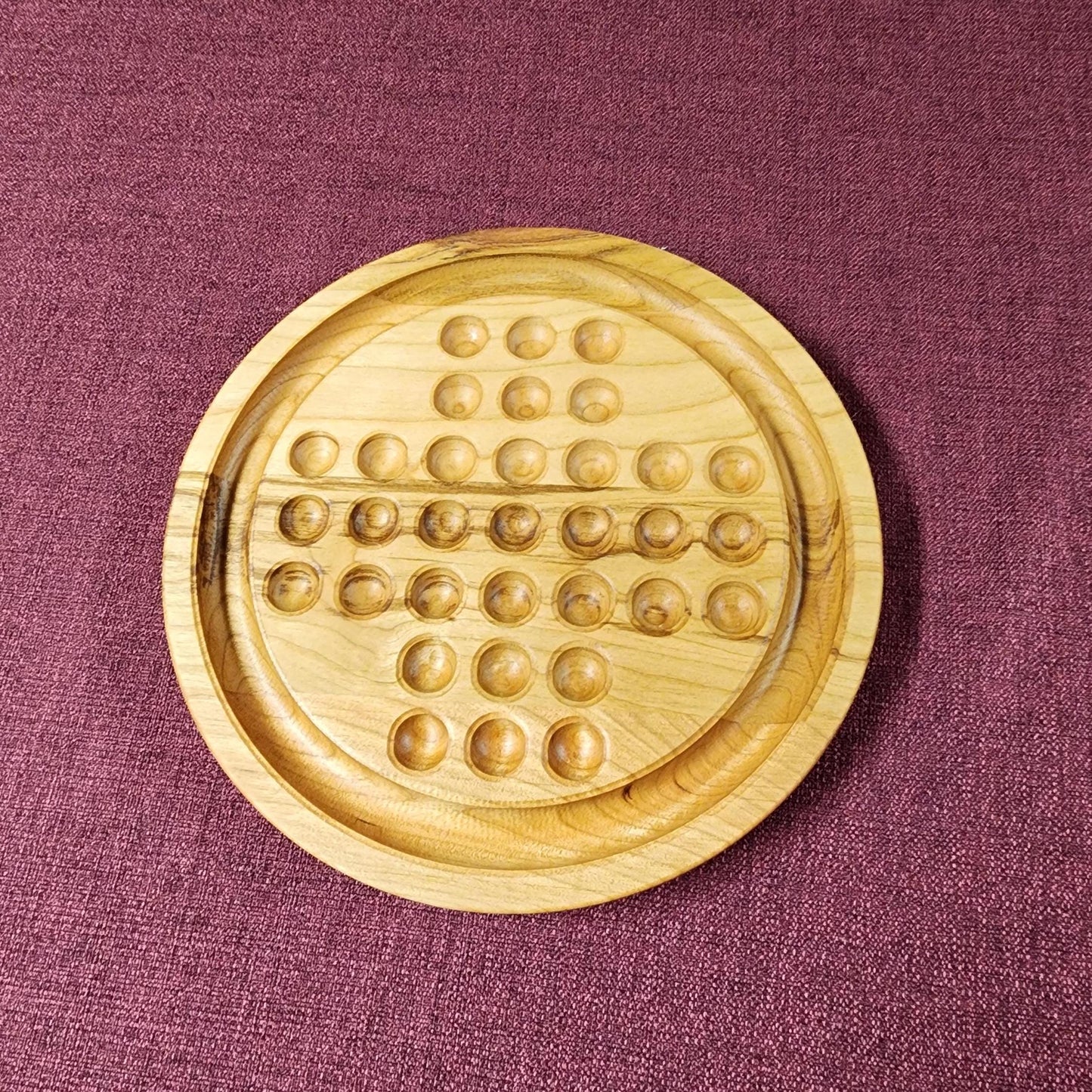 8" Wooden Solitaire Board Game