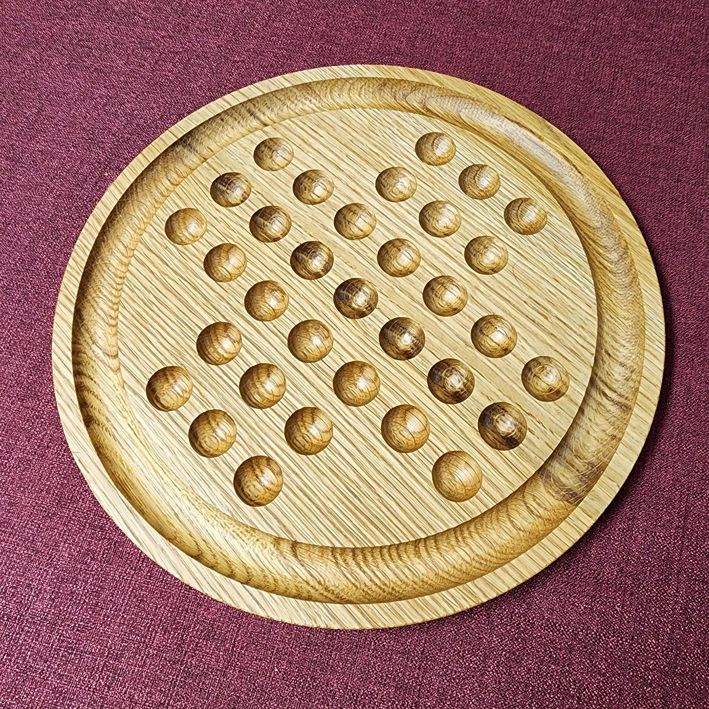 12" Wooden Solitaire Board Game