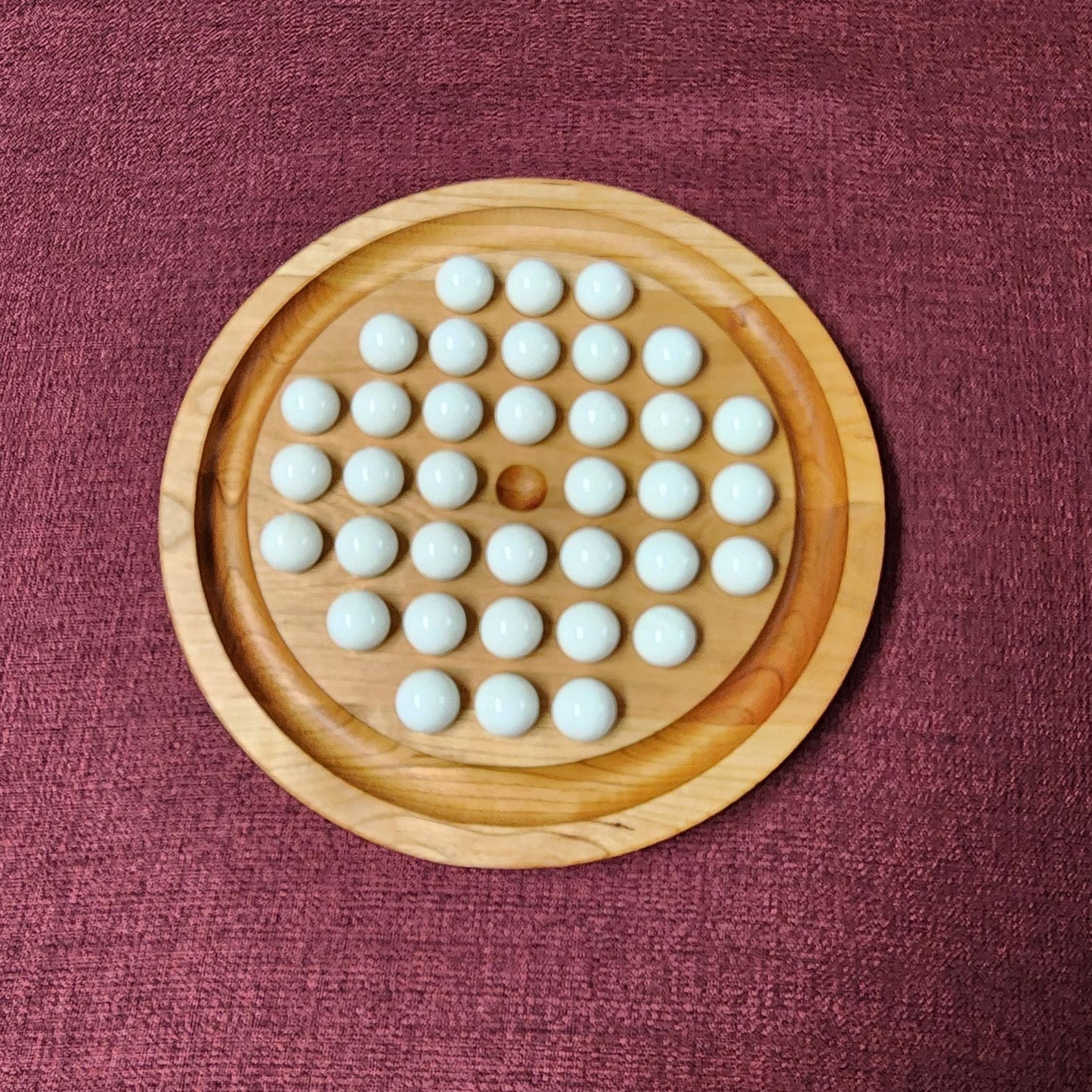 8" Wooden Solitaire Board Game