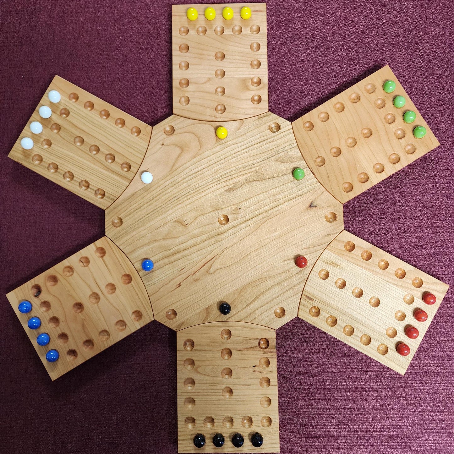 Wooden Aggravation 4, 6, or 8 Player Board Game