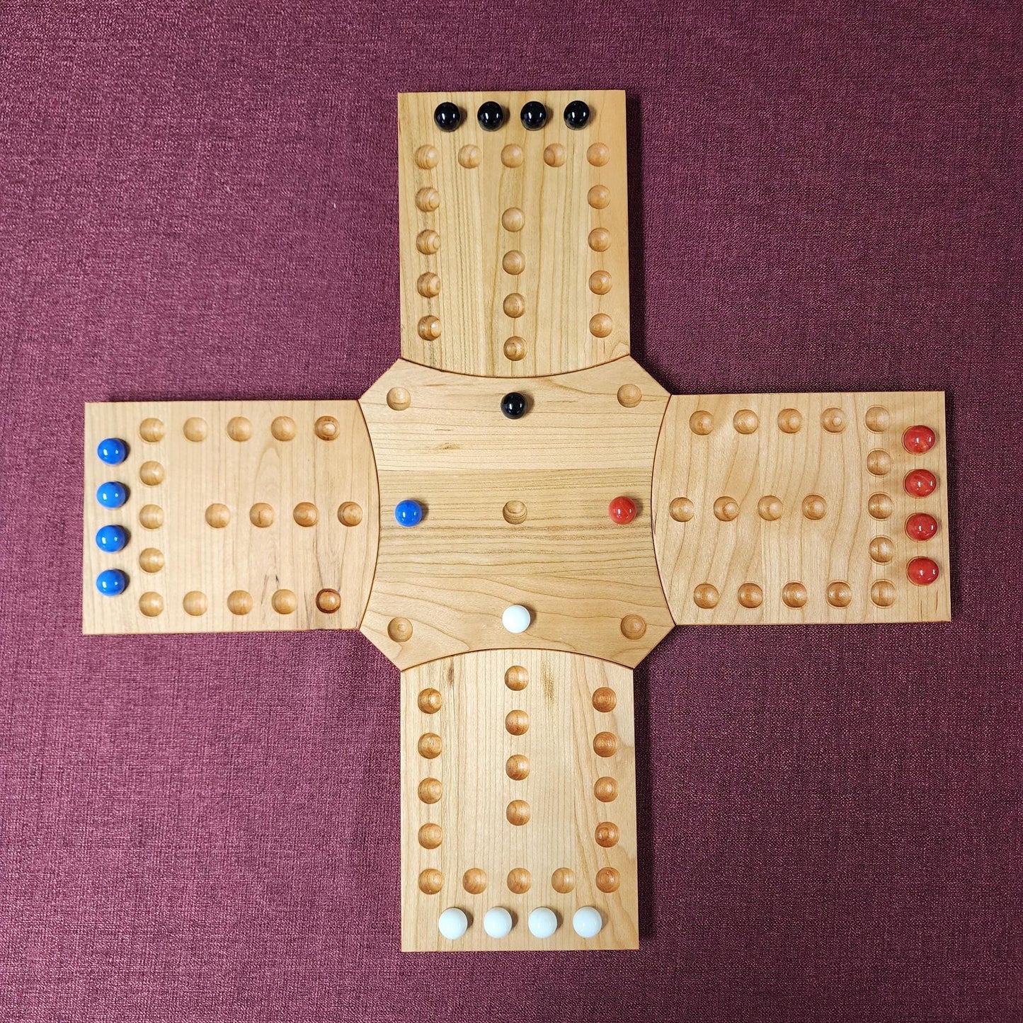 Wooden Aggravation 4, 6, or 8 Player Board Game