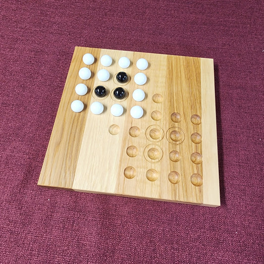 Double Diamond Puzzler Wooden Solitaire Board Game