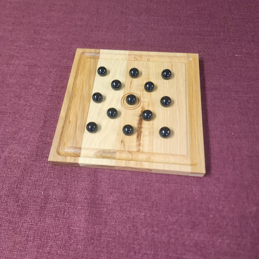 Bullseye Puzzler Wooden Solitaire Board Game