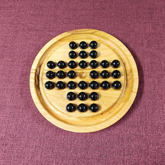 8" Wooden Solitaire Board Game