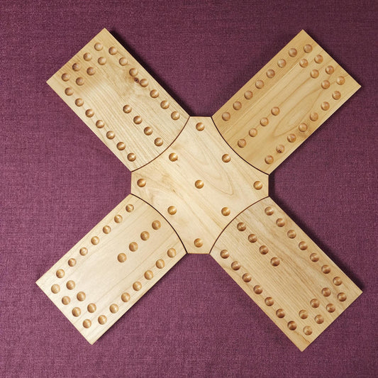 Wooden Carbles 4, 6, or 8 Player Board Game