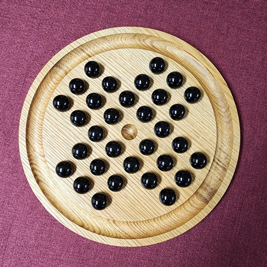 12" Wooden Solitaire Board Game