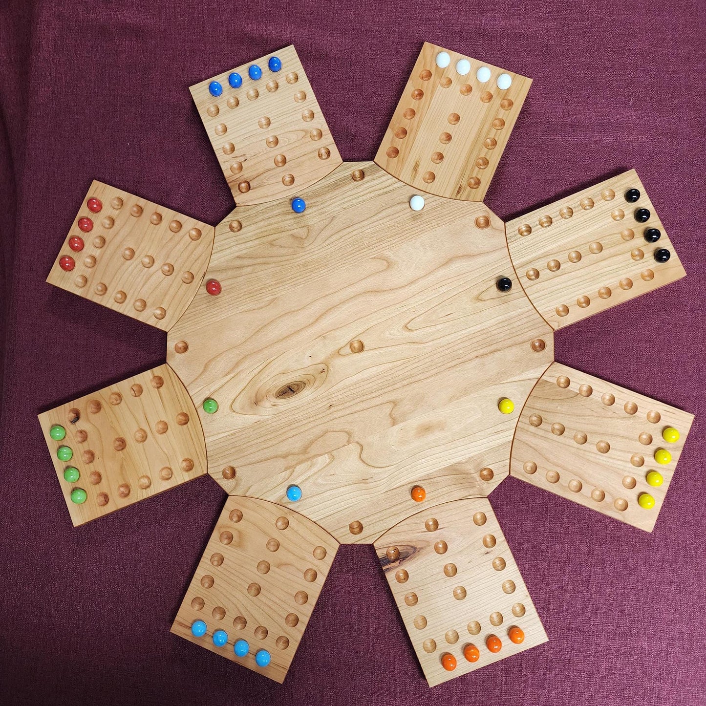 Wooden Aggravation 4, 6, or 8 Player Board Game